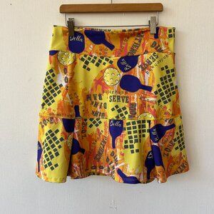 Pickleball Bella Skort Womens 14 Yellow Pockets Tennis Activewear Pull On